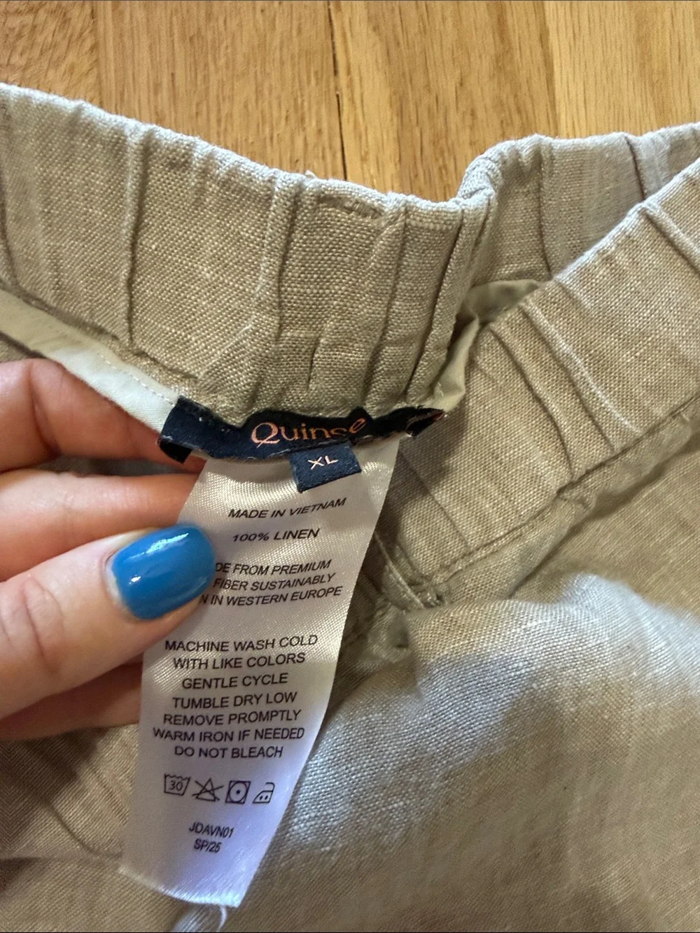 Quince 100% European Linen Pants Flax Sz XL